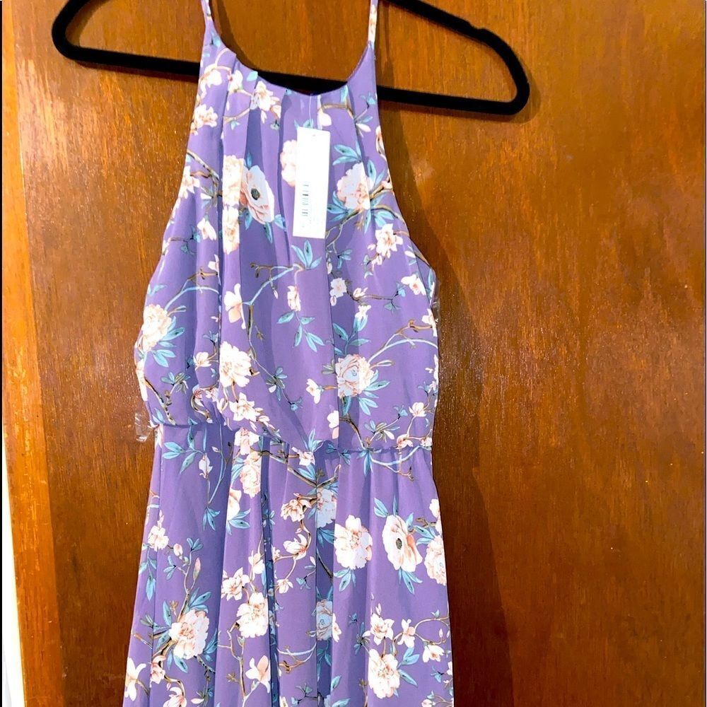 NWT Francesca’s spaghetti strap button neck dress